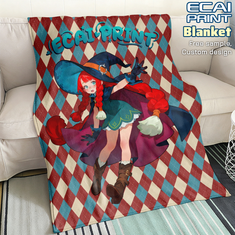 Atmungsaktive Anime-Fleecedecke mit Druck 2