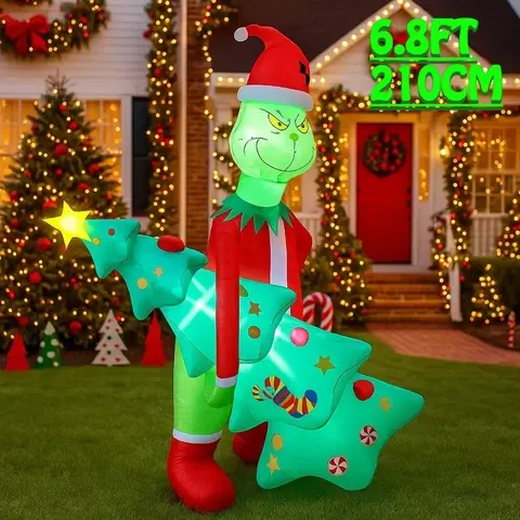 Aufblasbare Grinch-Deko