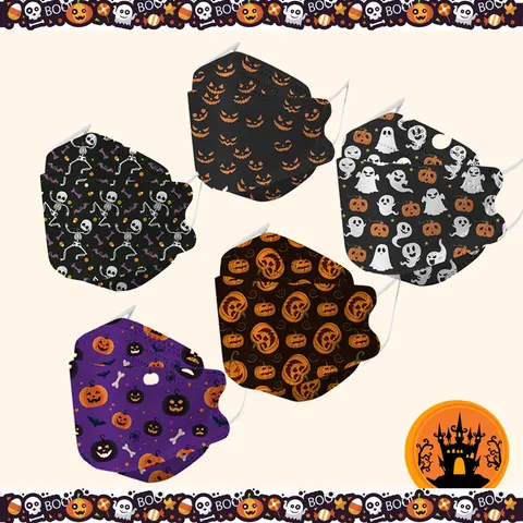 Halloween Fischmund Masken 10er-Pack