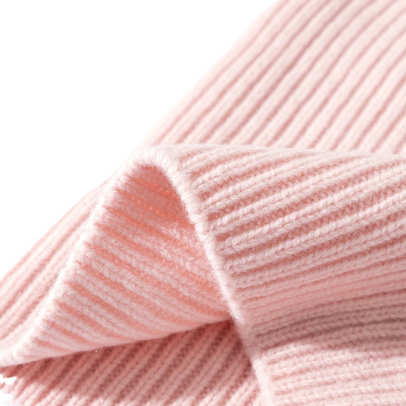 Merino Wollmütze Ripp Strick Beanie 4