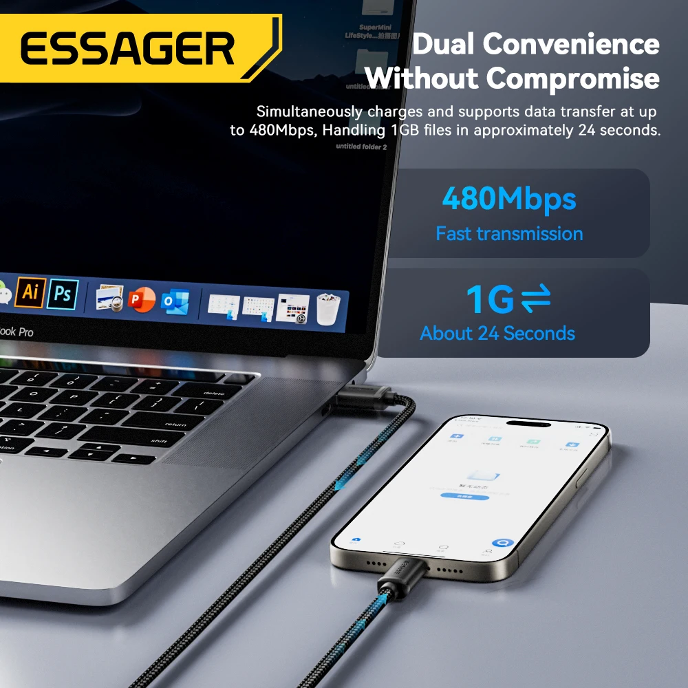 240W USB-C-Schnellladekabel für Power Delivery 3