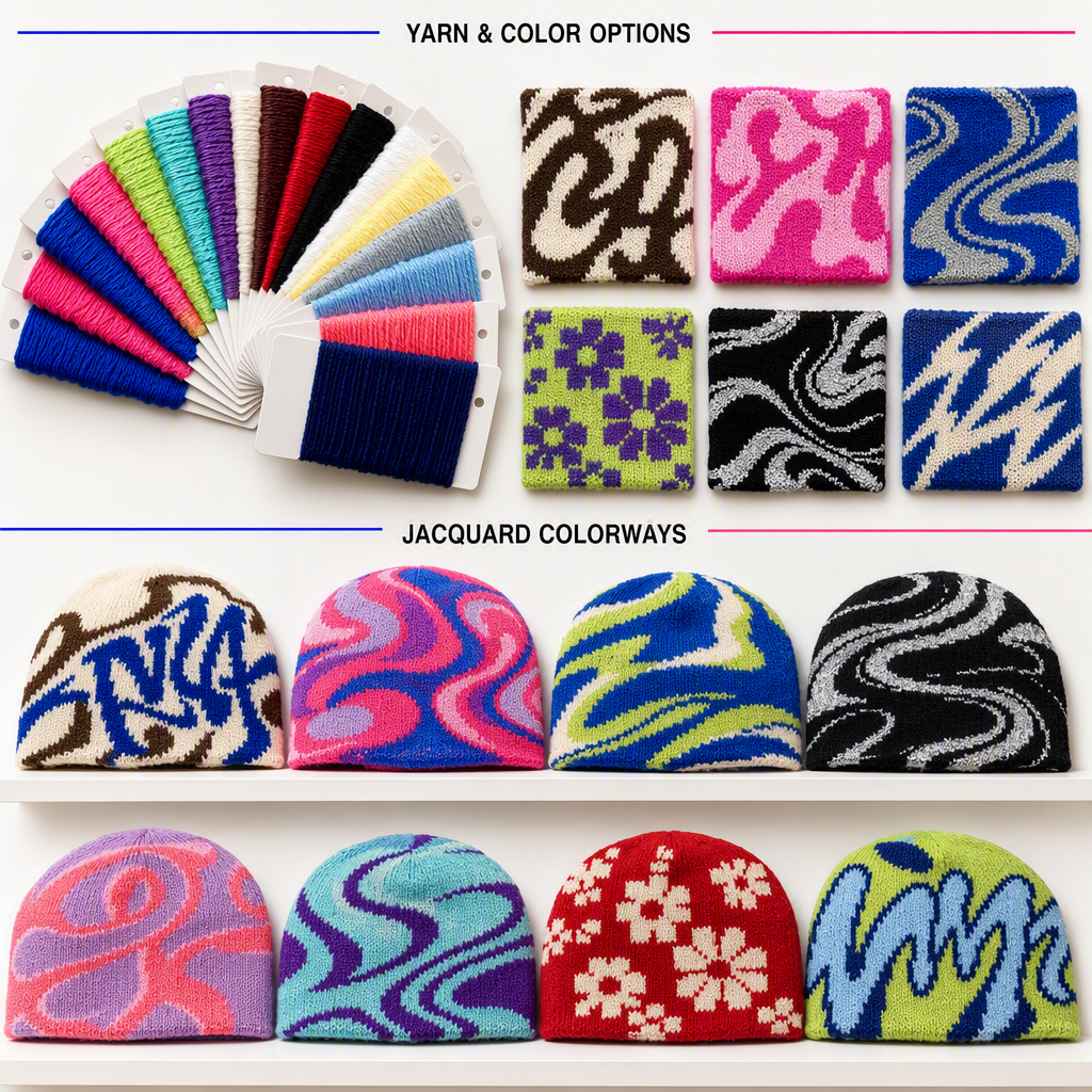 Jacquard-Strickmütze aus Merinowolle 3