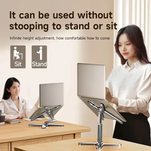 Höhenverstellbarer Laptop-Ständer aus Aluminium 3