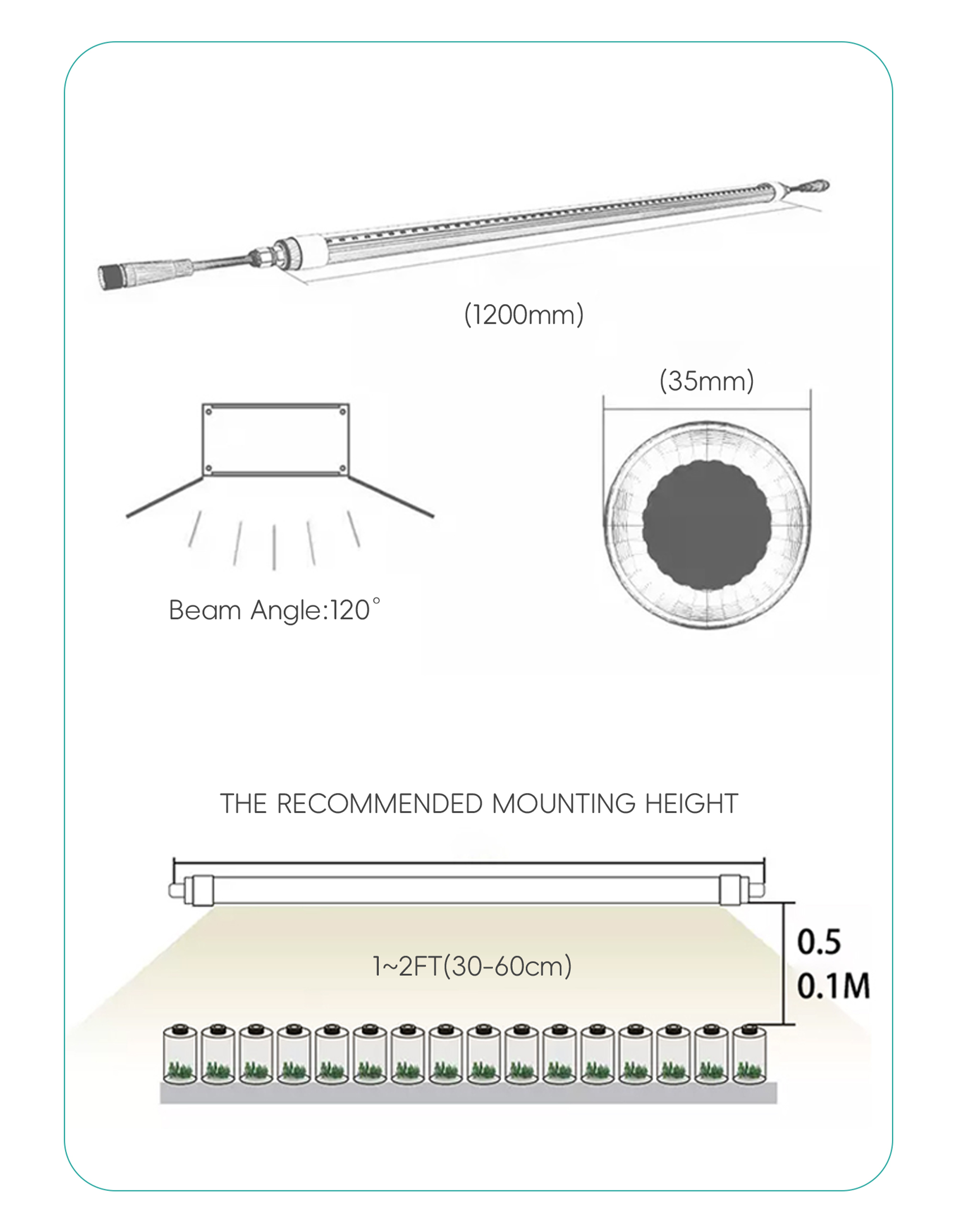 T8 LED Vollspektrum Growlicht-Röhre 4