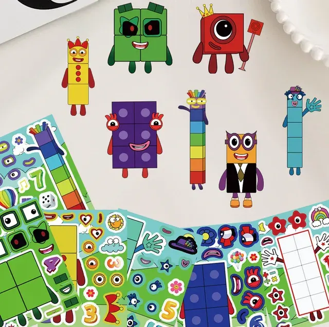 Niedliche Puzzle-Gesichtsaufkleber für Kinder 4