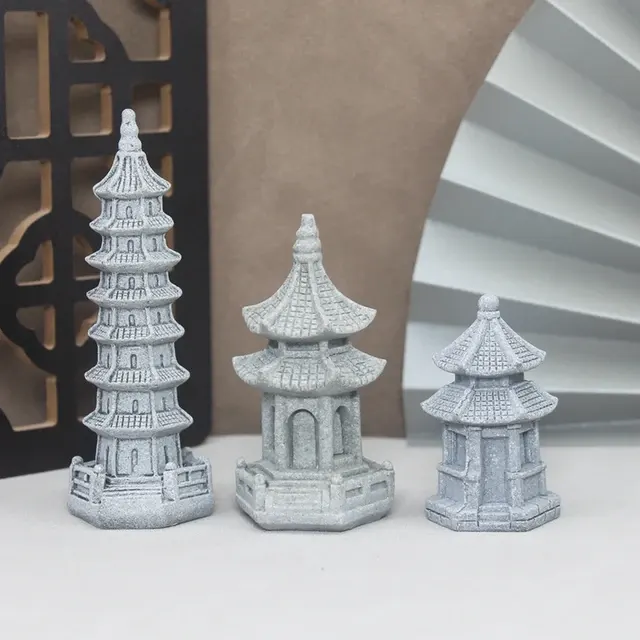 Miniatur-Sandstein-Pagode 3