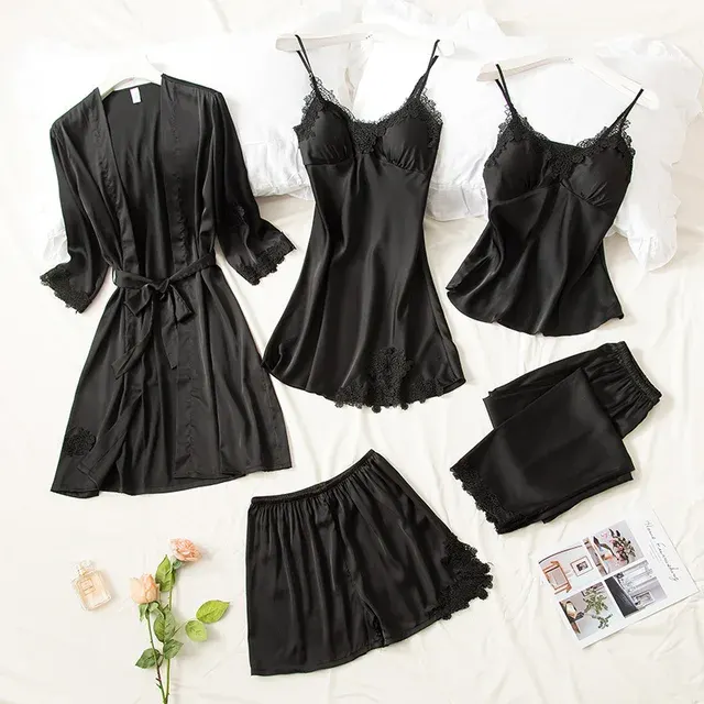 5-teiliges Damen Sommer Pyjama Set XXL 2