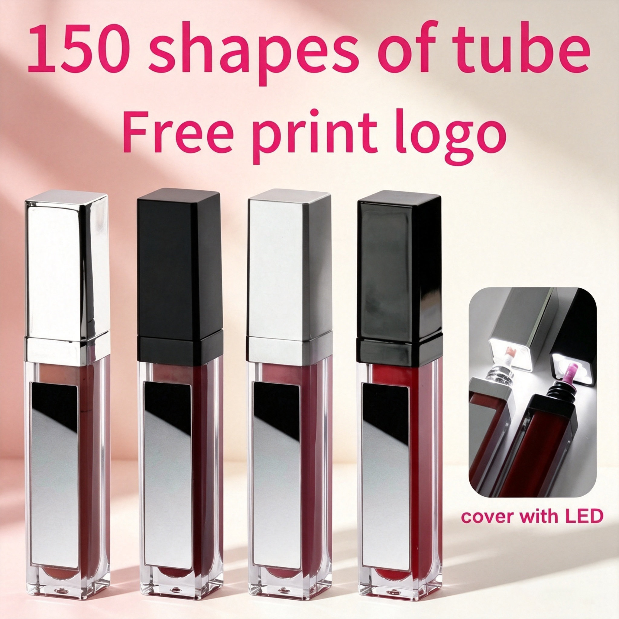 Cremiger LED-Lipgloss mit Spiegel wasserfest 4