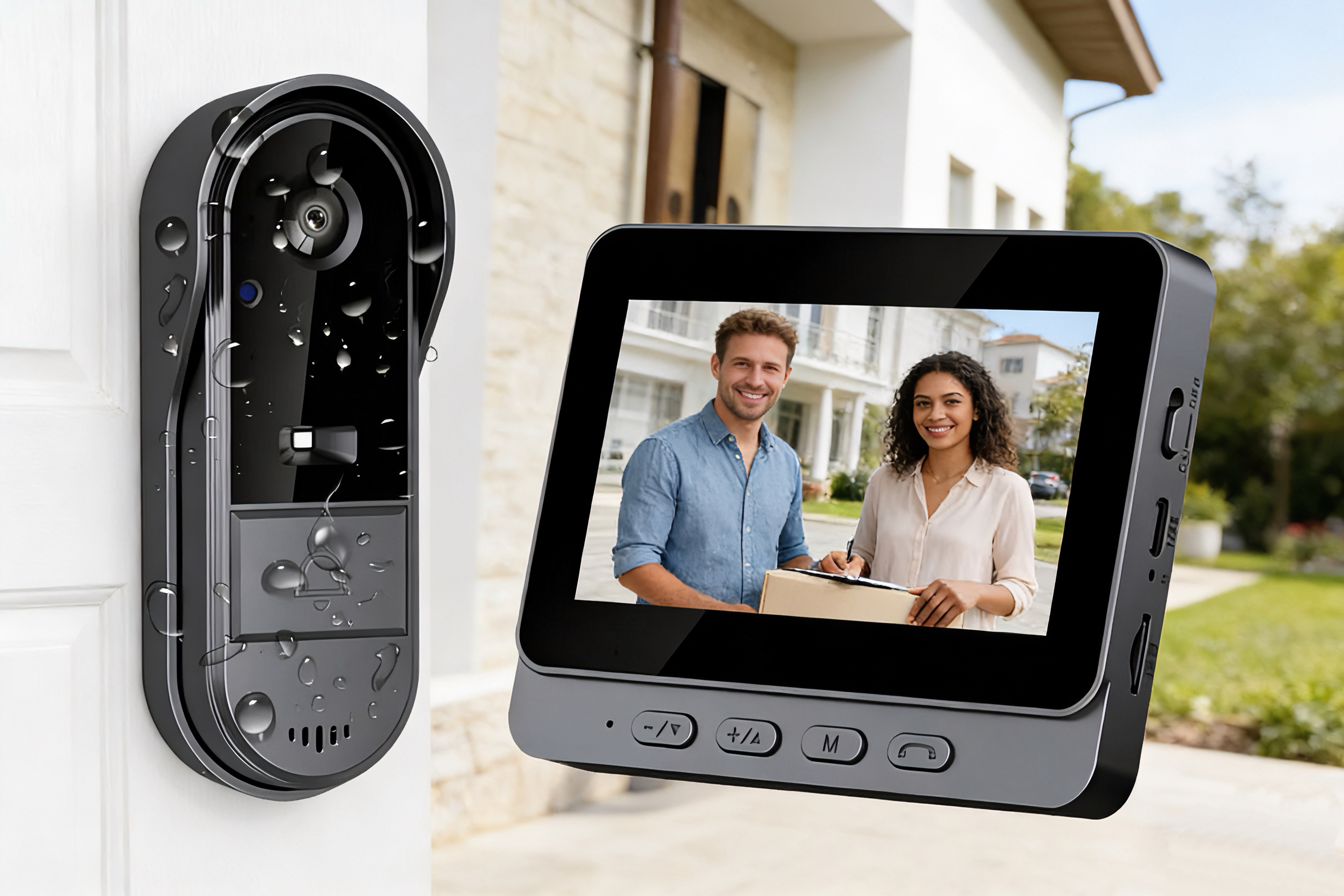 WLAN Akku Video-Türklingel 4,3 Zoll mit Bewegungserkennung 2