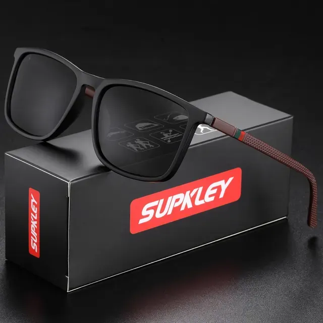 Polarisierte Sportsonnenbrille, quadratisch, leicht 2