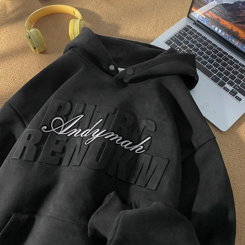 Oversize Fleece Hoodie mit 3D-Prägung 2