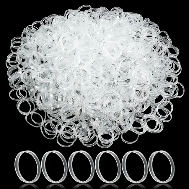 Transparente elastische Haargummis für Pferdeschwänze 3