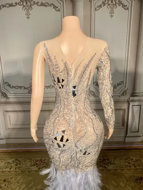 Bühnenkostüm-Federkleid 4