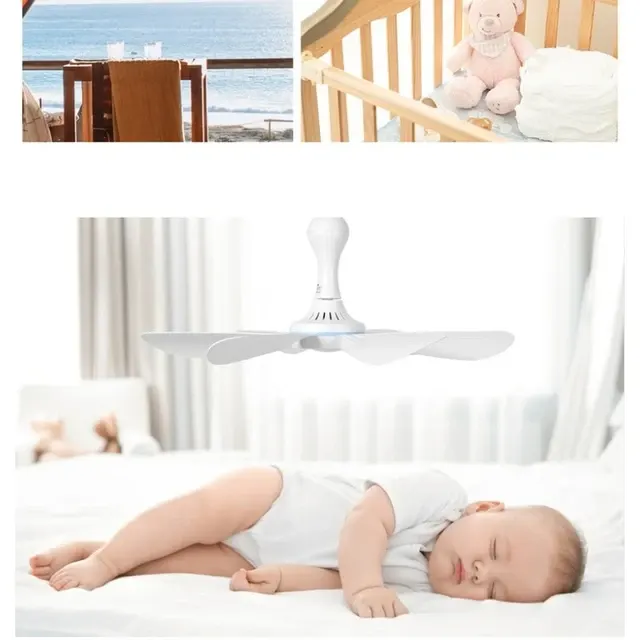 Leiser USB-Deckenventilator mit Fernbedienung 3