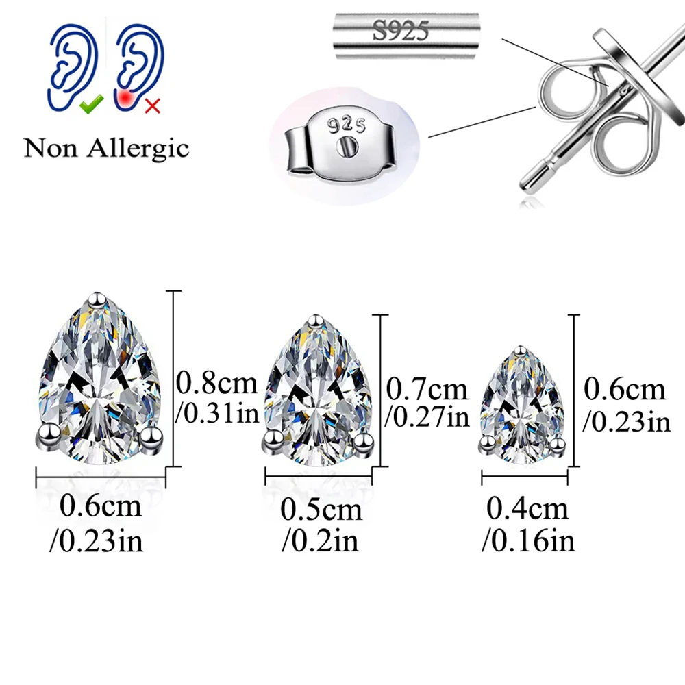 Silber-Tropfen-Ohrstecker 2