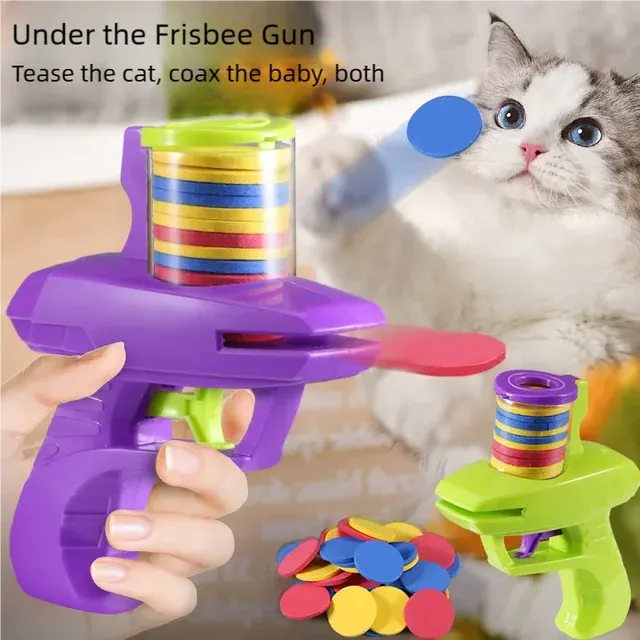 Interaktives Flugscheiben-Set für Katzen und Hunde 2