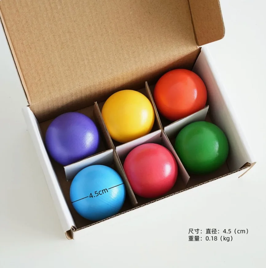 Montessori-Regenbogen-Stapelsteine aus Holz 3