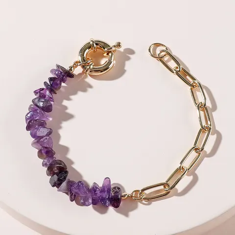 Amethyst-Kettenarmband