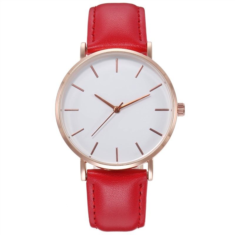 Schlichte Lederarmband-Uhr, 40 mm 4