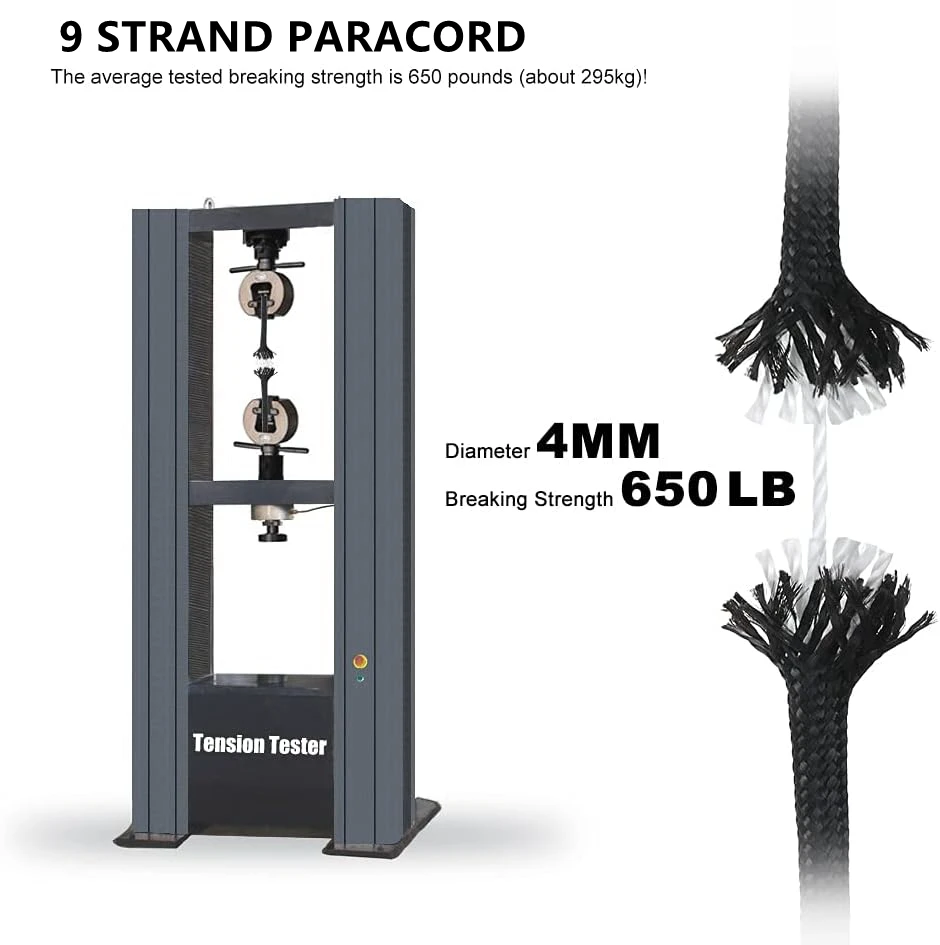 650-lb Paracord-Überlebensseil, 4 mm, Militärstil 3