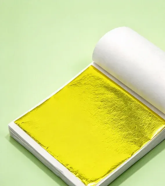 Goldfolienpapier, 9 x 9 cm, 100 Stück 2