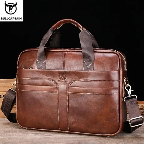 Leder-Laptoptasche