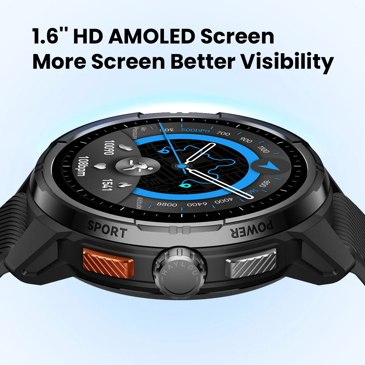 Solar-GPS-Smartwatch mit AMOLED-Display 3