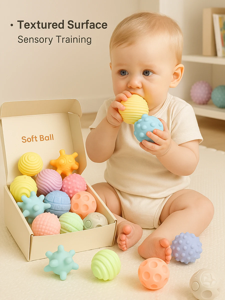 6er Set Baby Sensorikbälle Massageball