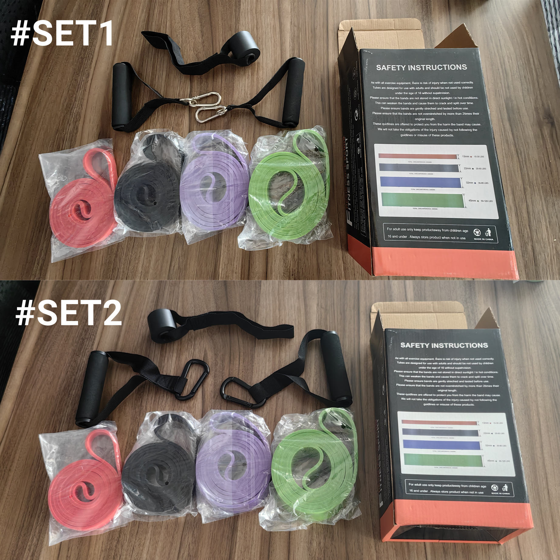 TPE Widerstandsbänder Set für Klimmzüge 2