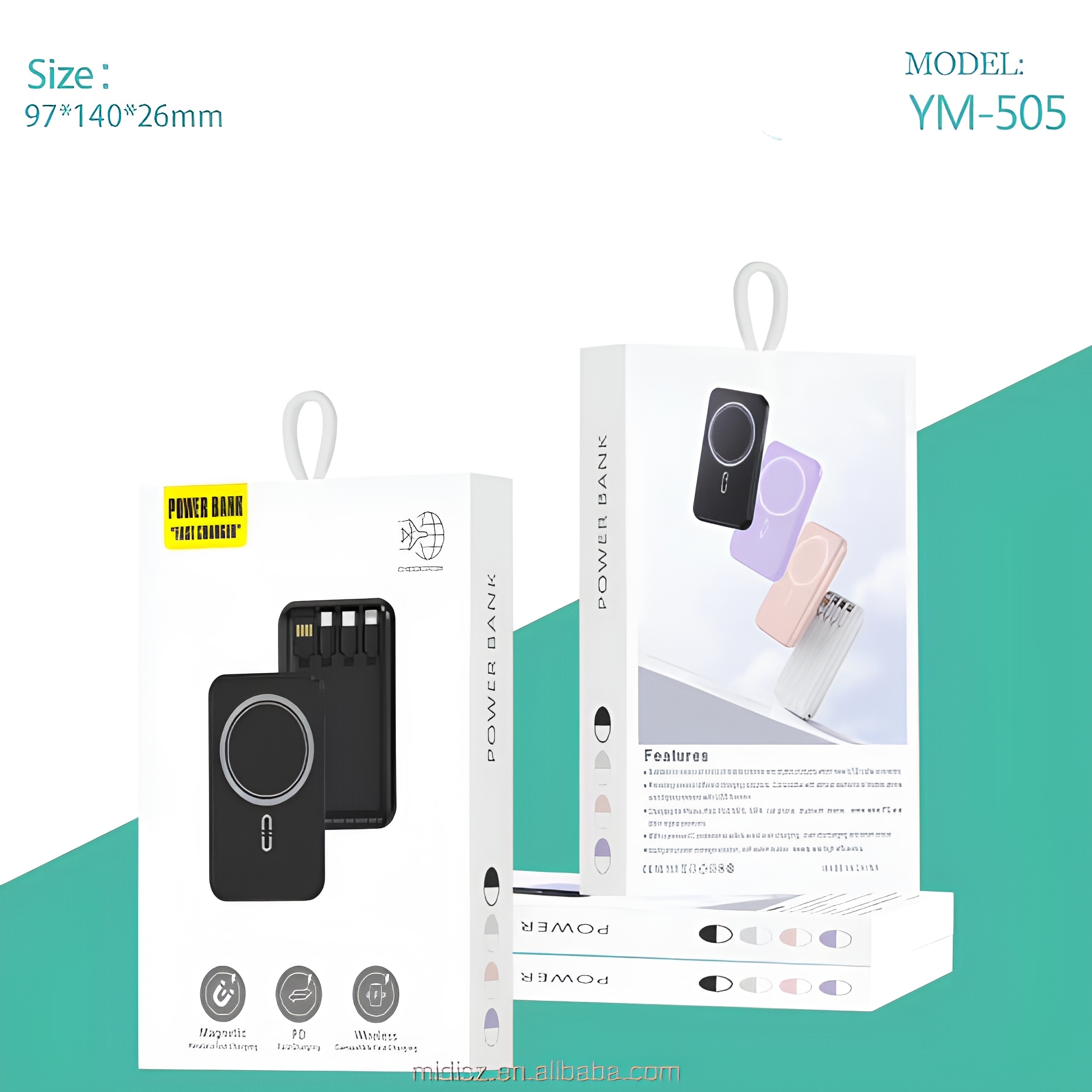 Magnetische 10000mAh USB-C Powerbank 3