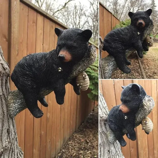 Kunstharz-Bär Gartenfigur 4