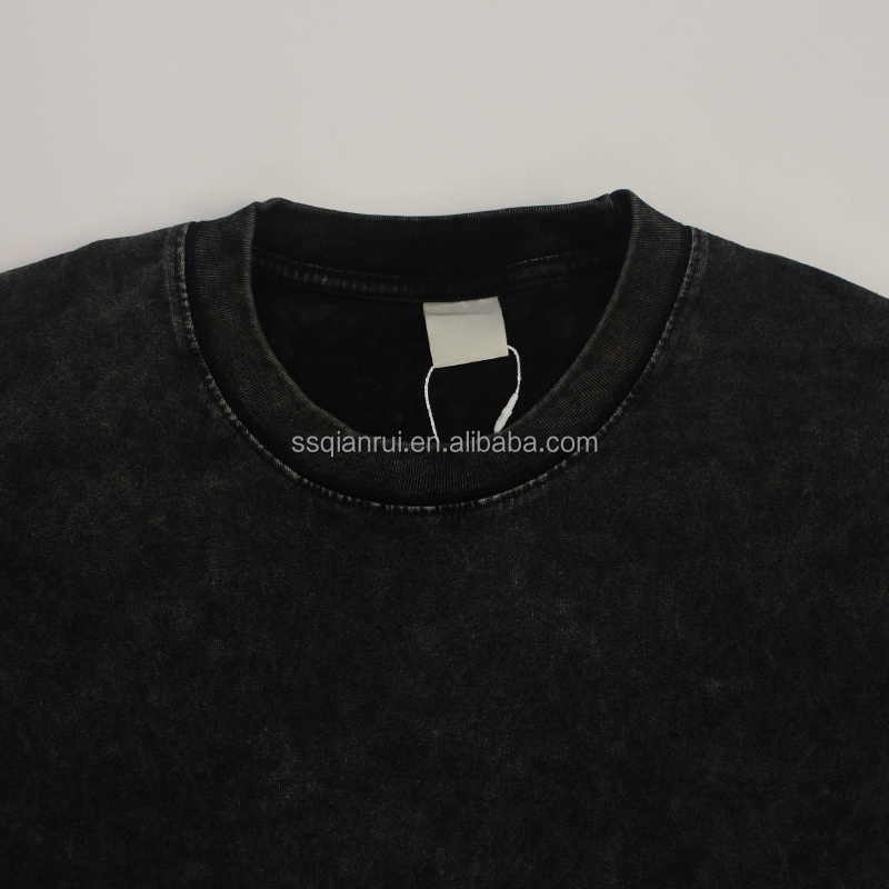 Oversized Acid-Wash T-Shirt aus Baumwolle grau 3