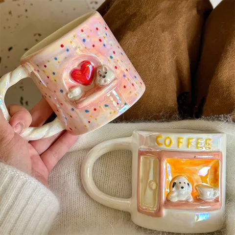Hunde-Keramiktasse