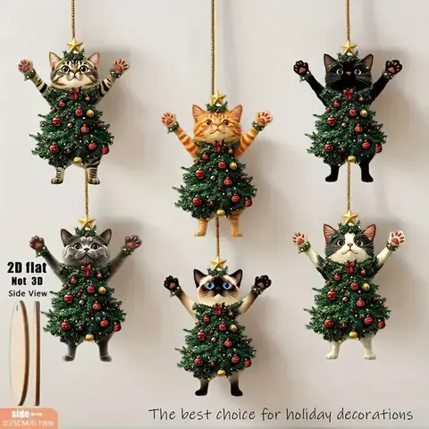 Weihnachts-Katzenanhänger