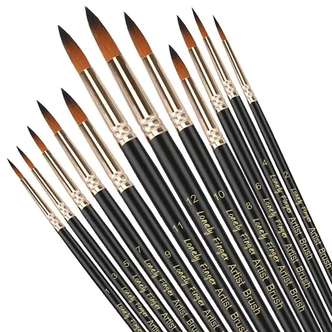 Rundes Nylon-Pinselset für Acrylmalerei