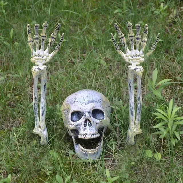 Halloween-Skelett-Hände Gartenstecker 3