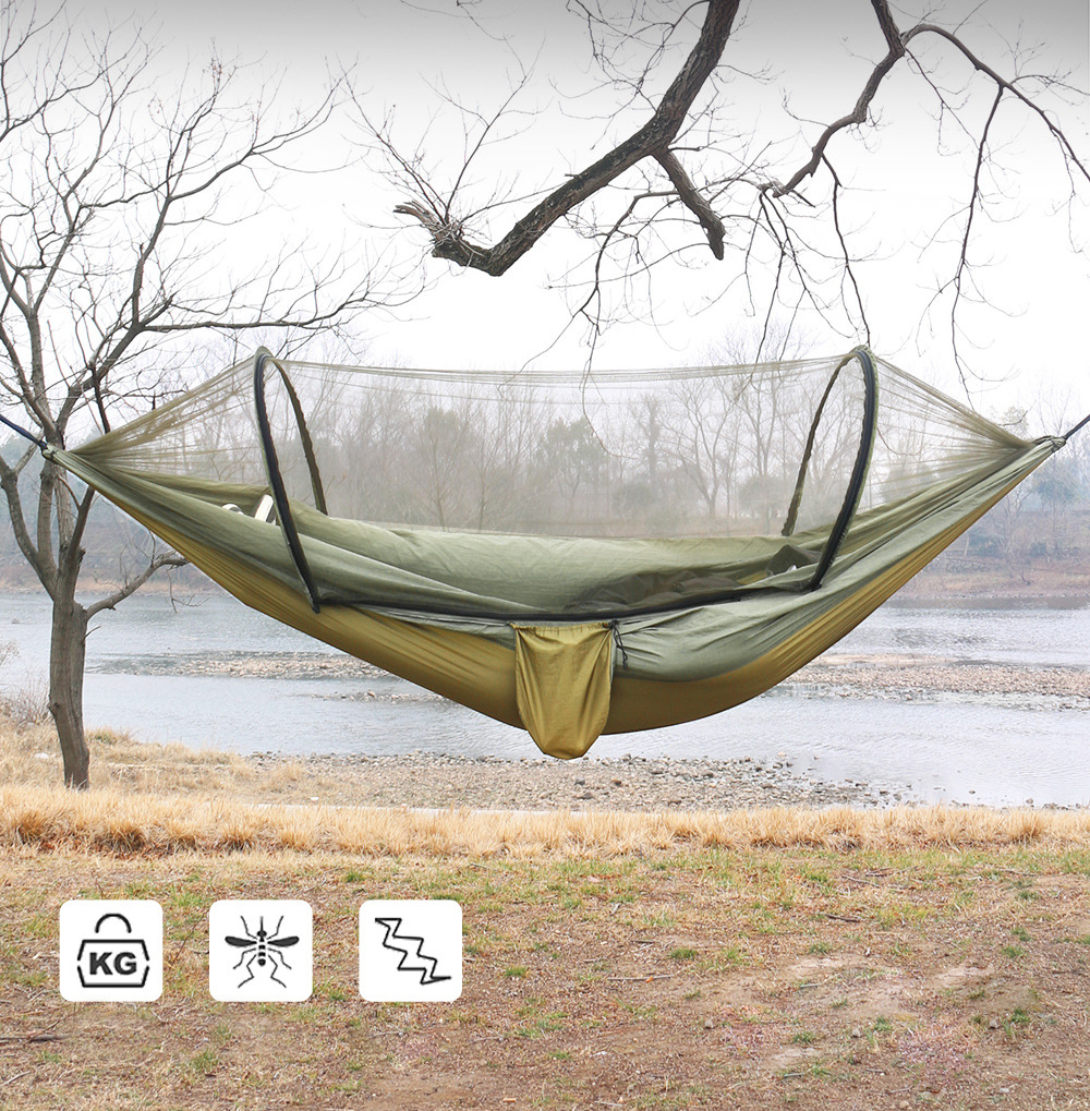 Leichte Outdoor-Hängematte aus Nylon mit Moskitonetz 3