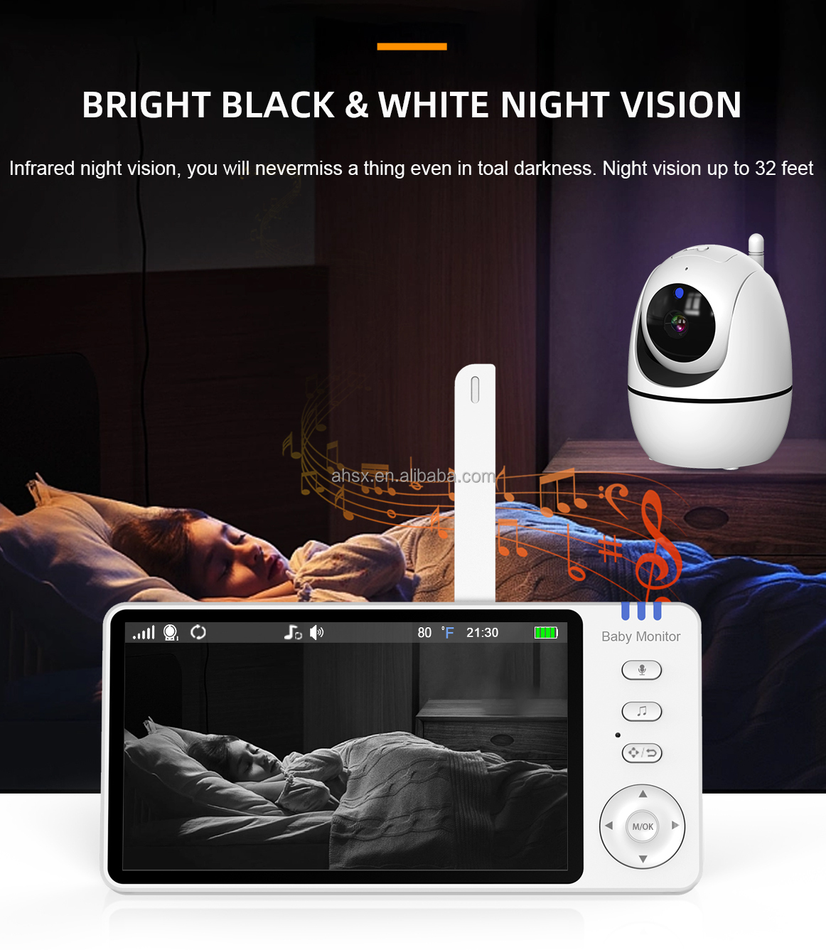 Babyphone Kamera mit Nachtsicht 720p 2