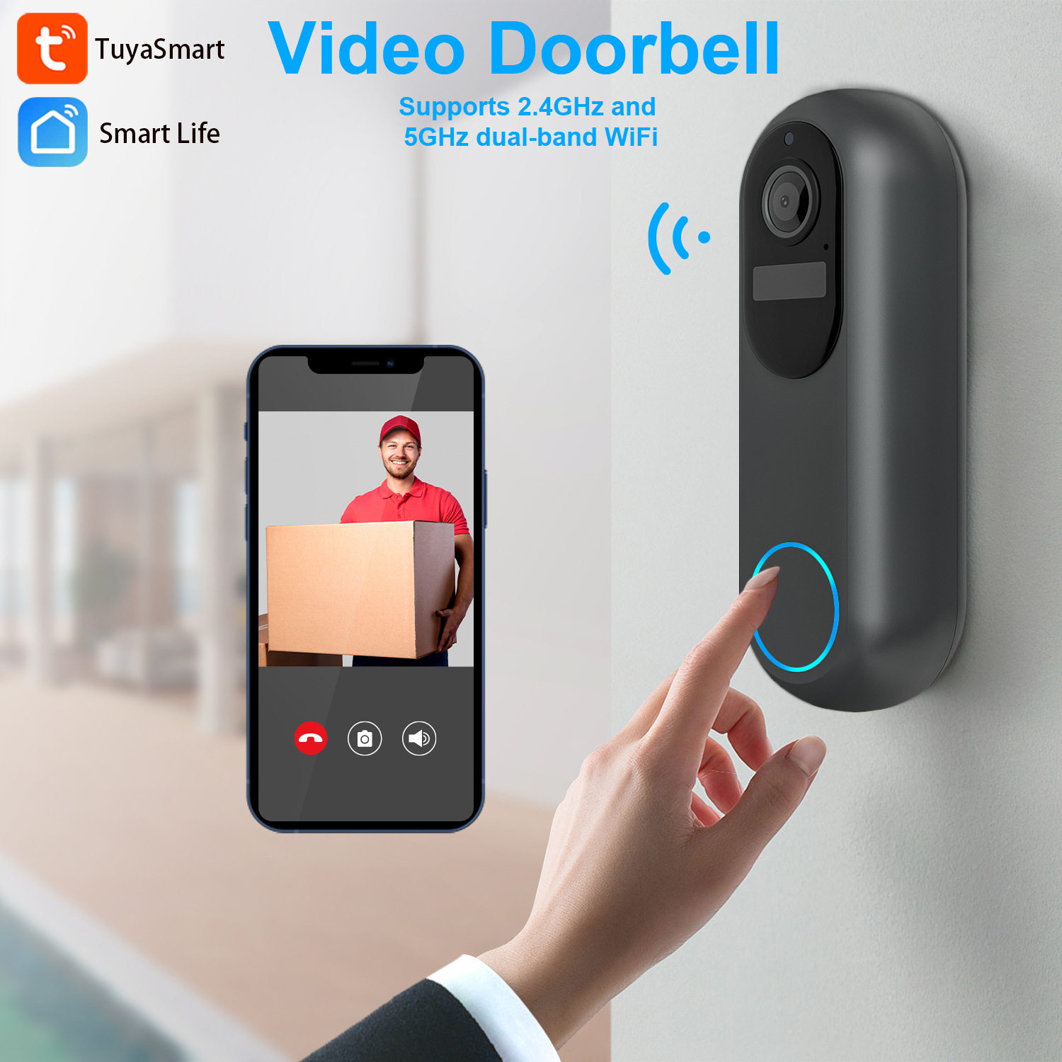 WLAN-Video-Türklingel mit 2MP-Kamera 4