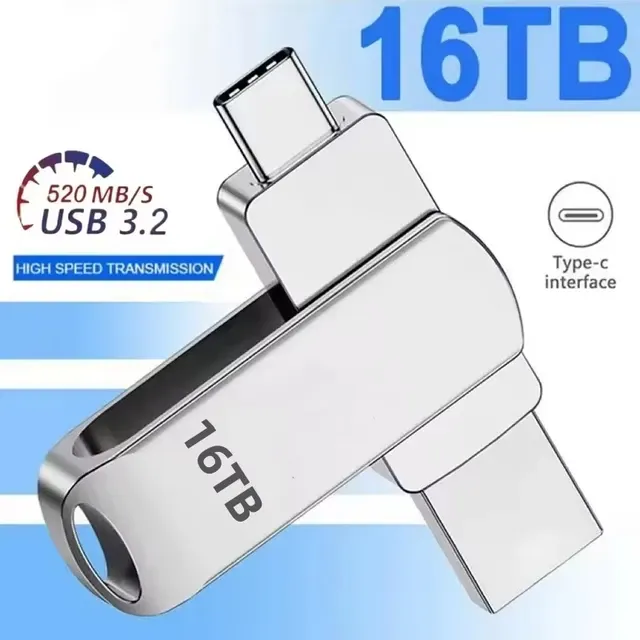 Wasserdichter Metall-USB-Stick, Typ-C, 2 TB 3
