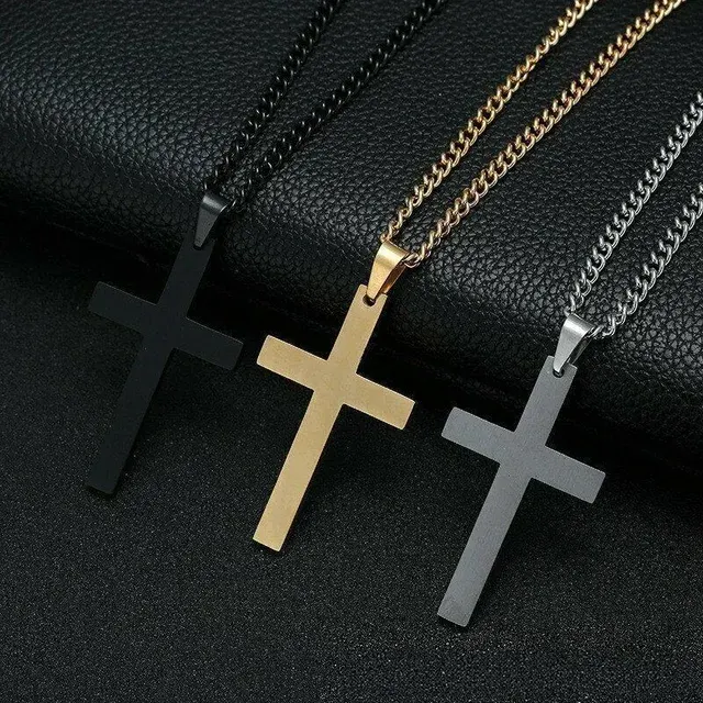Edelstahl-Kreuzanhänger Gliederkette im Punk-Stil 2