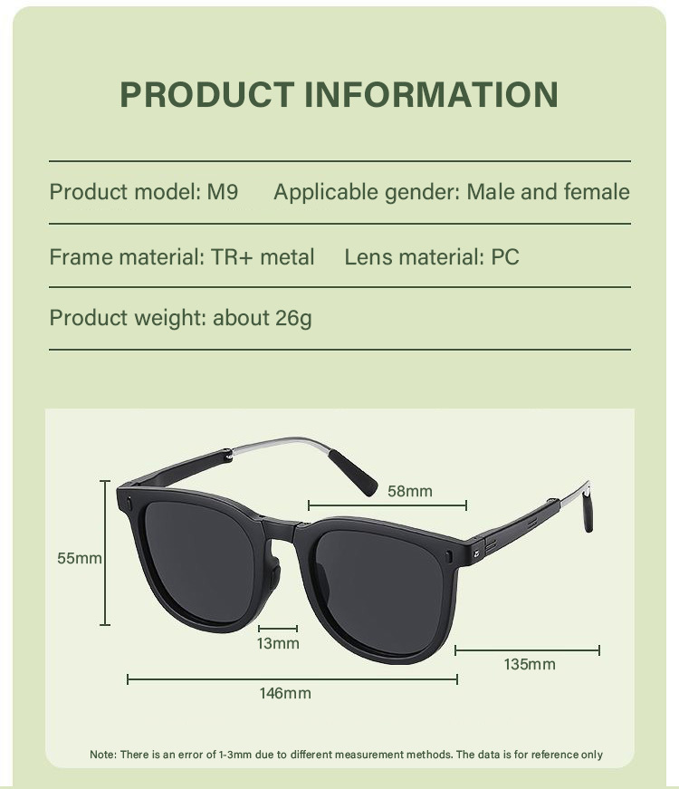 Faltbare TR90 Damen-Sonnenbrille 3