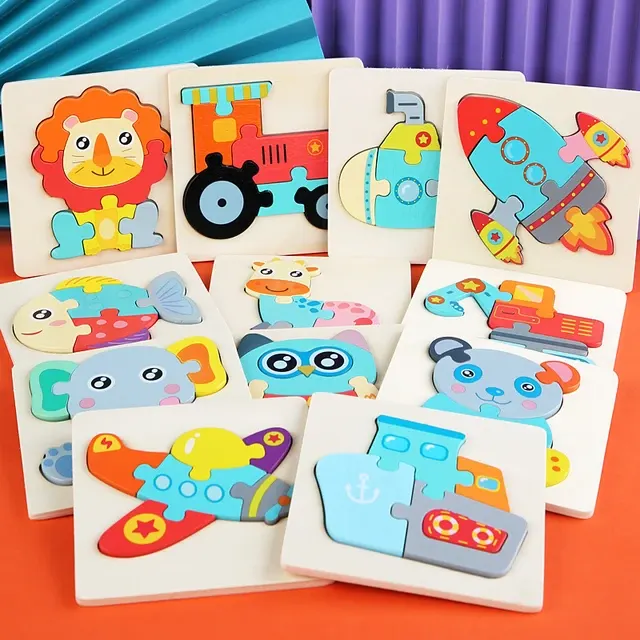 Holzpuzzle 3D Tiere für Kinder 4