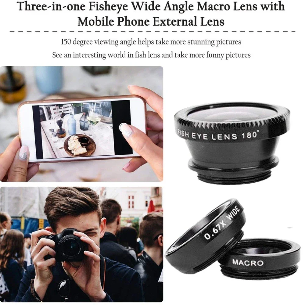 3-in-1 Handy-Objektiv mit Clip 3