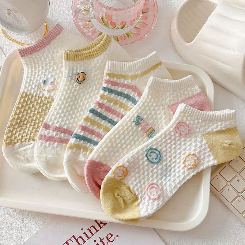 Atmungsaktive Sommer Mädchen Socken Set 3