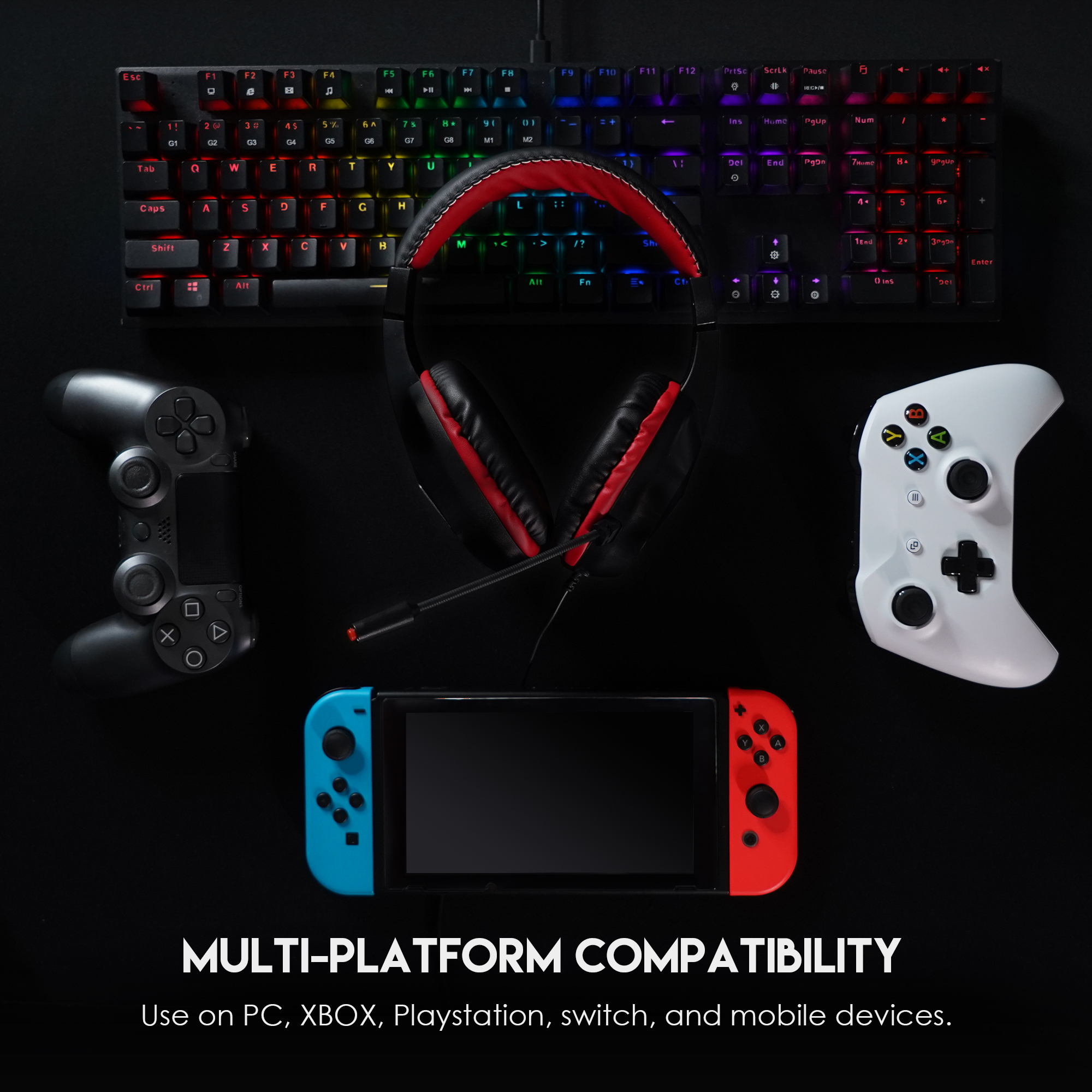 Over-Ear Gaming-Headset mit 3,5-mm-Kabel und Mikrofon 3