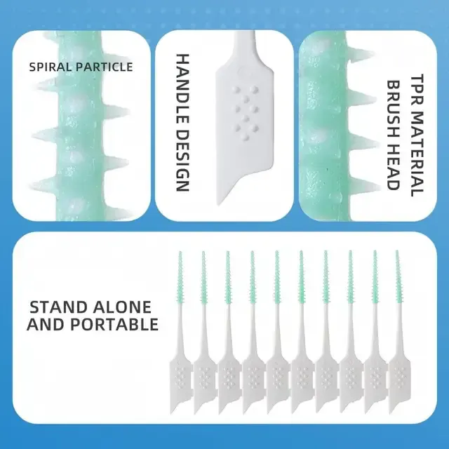 150er-Pack Weiche Gummi-Interdentalbürsten 2