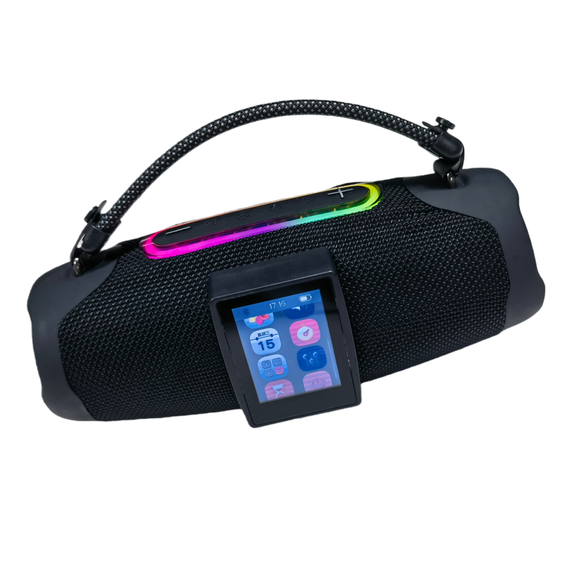 Tragbarer Bluetooth-Lautsprecher mit Touchdisplay 10W 2