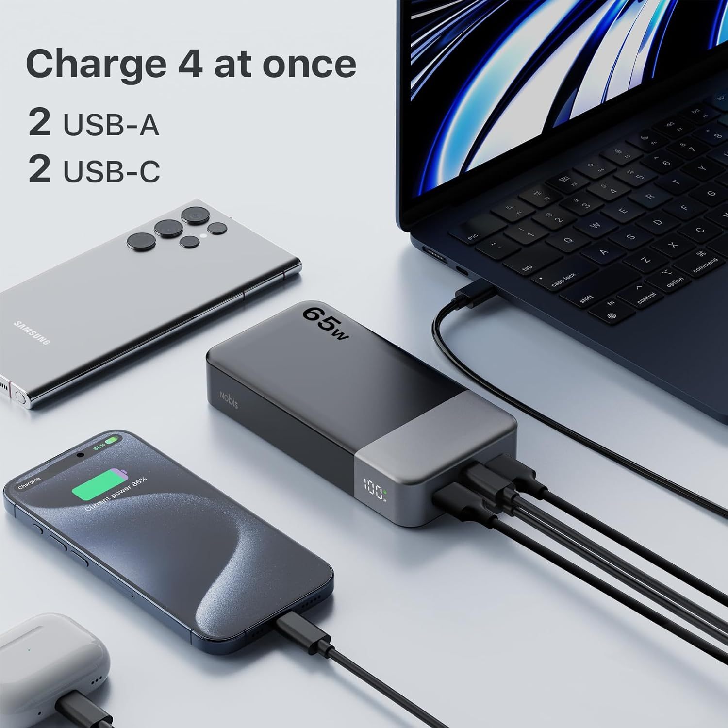 65W Laptop-Powerbank 20000 mAh mit Display 4