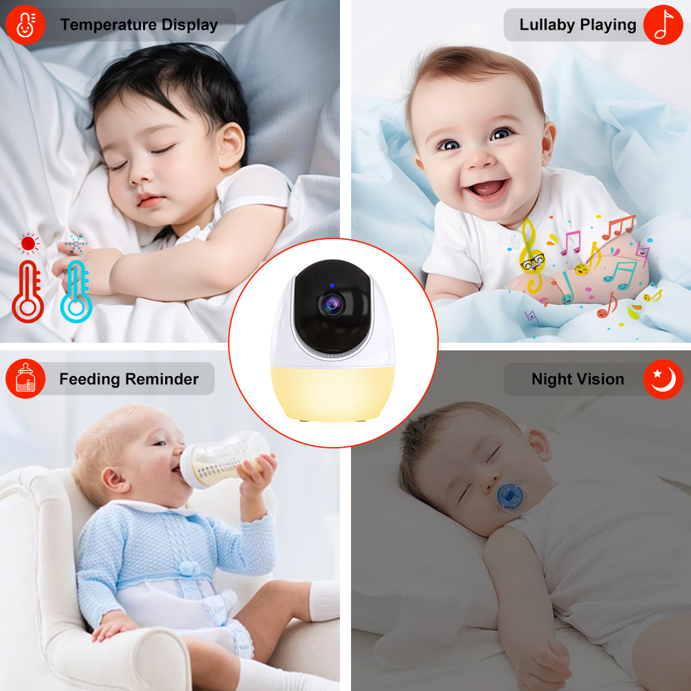 1080p Babyphone mit Nachtsicht und 5-Zoll-Display 4